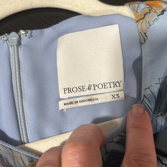 Prose & Poetry bell sleeved blue and orange floral blouse size XS - Picture 11 of 11